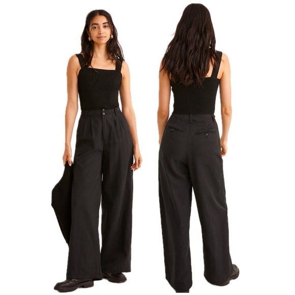 Madewell Pants - 🆕 Madewell The Harlow Wide-Leg Pant Black
